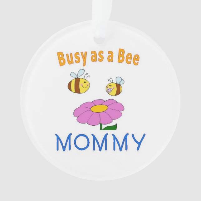 Mummy Busy as a Bee Ornament (Front)