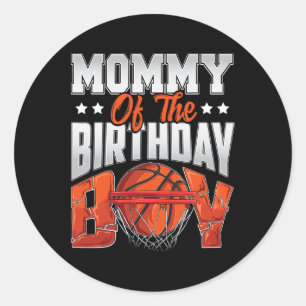 Mummy Bysketbyll Birthday Boy Family Byller B-day Classic Round Sticker