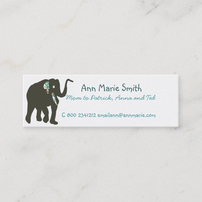 Mummy Calling  Card (Front)