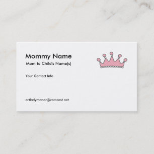 Mummy Calling Card - Pink Tiara