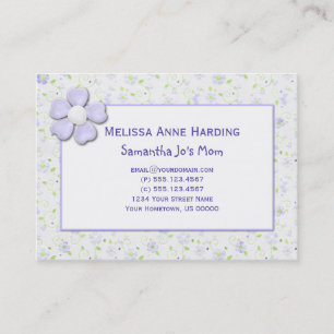 Mummy Calling Cards Tiny Purple Flowers