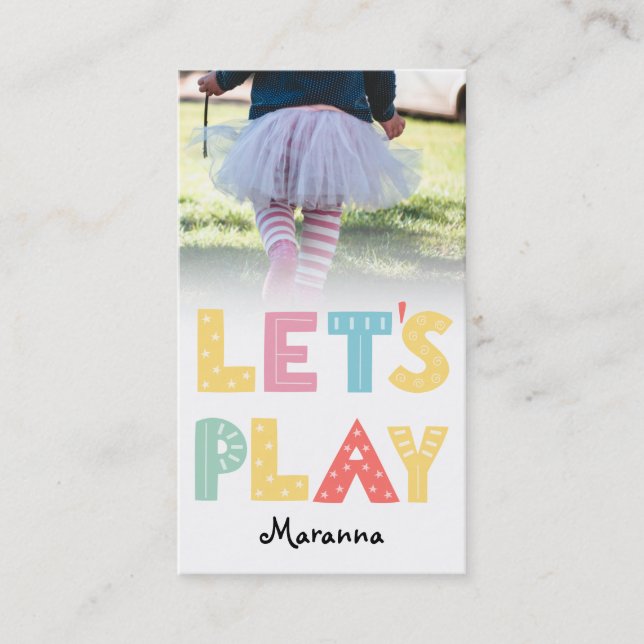*~* Mummy Card - Play Date Card Playful Colours (Front)