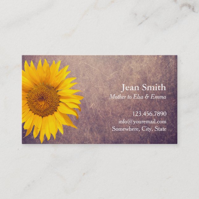 Mummy Cards Vintage Country Sunflower (Front)