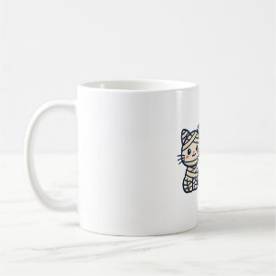 Mummy Cat Egyptian Halloween Art Coffee Mug