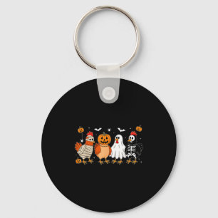 Mummy Chicken Skeleton Ghost Pumpkin Halloween Chi Key Ring