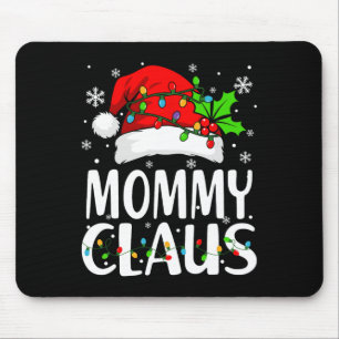 Mummy Claus Christmas Lights Pajama Family Matchin Mouse Pad