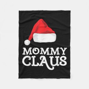 Mummy Claus Christmas Santa's Hat Pajama Family Xm Fleece Blanket