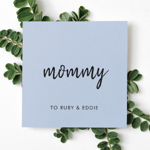 Mummy Contact   Cute Blue Modern Mum Calling Card