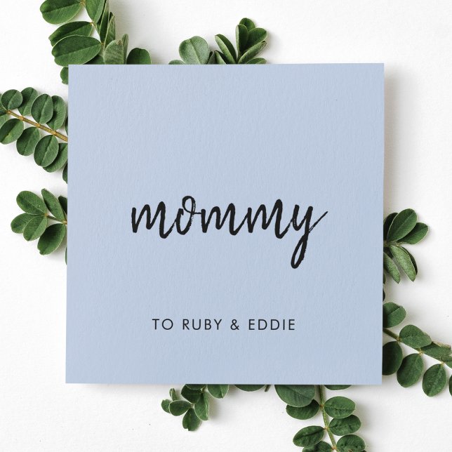 Mummy Contact | Cute Blue Modern Mum Calling Card (Creator Uploaded)