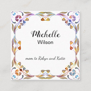 Mummy Contact Play Date Custom Stylish  Calling Card