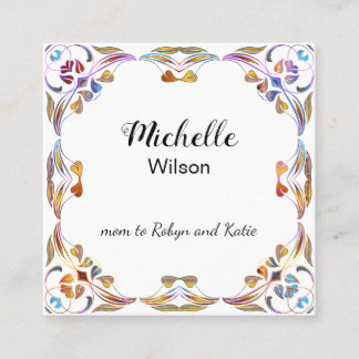 Mummy Contact Play Date Custom Stylish  Calling Card