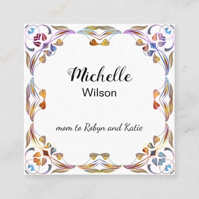 Mummy Contact Play Date Custom Stylish  Calling Card (Front)