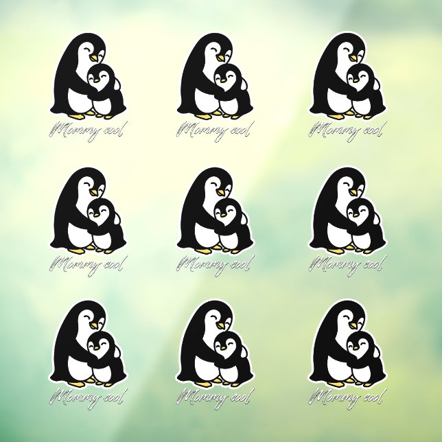 Mummy cool - Penguine mum and baby - b (Sheet 3)
