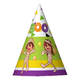 Mummy costume cartoon boys girls halloween boo party hat