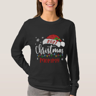 Mummy Crew Reindeer Xmas Lights Family Christmas P T-Shirt