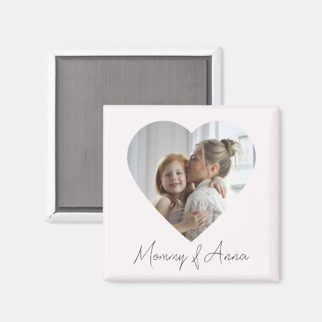 Mummy Custom Name & Photo | Personalised Magnet (Front/Back)