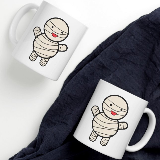 Mummy Cute Halloween Coffee Mug (A cute Halloween mug with a mummy on it by Valerie's Gallery on Zazzle.)