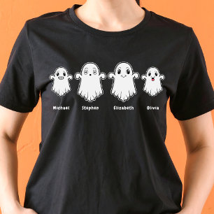 Mummy Daddy and Two Kids 4 Person Ghost Family T-Shirt