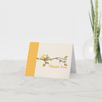 Mummy & Daddy Birds With Nest Fall Thank You Card