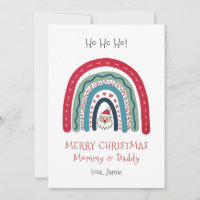 Mummy Daddy Christmas From Baby Card