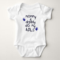 Mummy & Daddy do my ADLs blue handprint OT baby