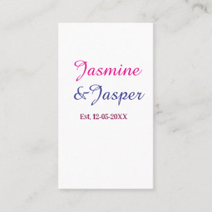 Mummy & Daddy new parents couple name est. year Business Card