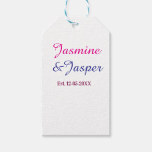 Mummy & Daddy new parents couple name est. year  Gift Tags
