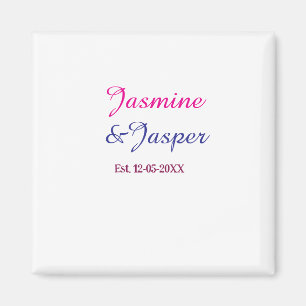 Mummy & Daddy new parents couple name est. year  Magnet