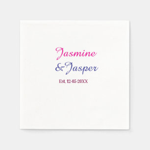 Mummy & Daddy new parents couple name est. year Napkin