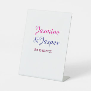 Mummy & Daddy new parents couple name est. year Pedestal Sign