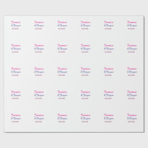 Mummy & Daddy new parents couple name est. year Wrapping Paper