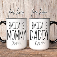 Mummy & Daddy Personalised Mug | New Mum Gift