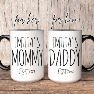 Mummy & Daddy Personalised Mug   New Mum Gift