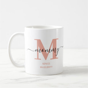 Mummy Elegant Script Monogram Coffee Mug