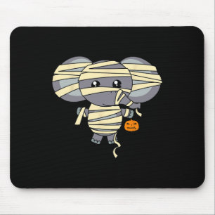Mummy Elephant Trick Or Treating Costume Cute Hall Mouse Pad