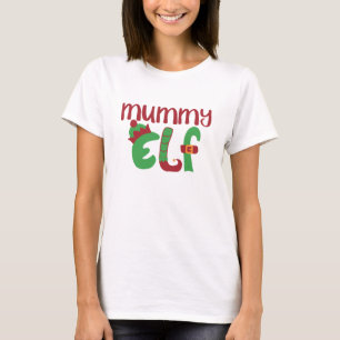 Mummy elf Christmas T-shirt