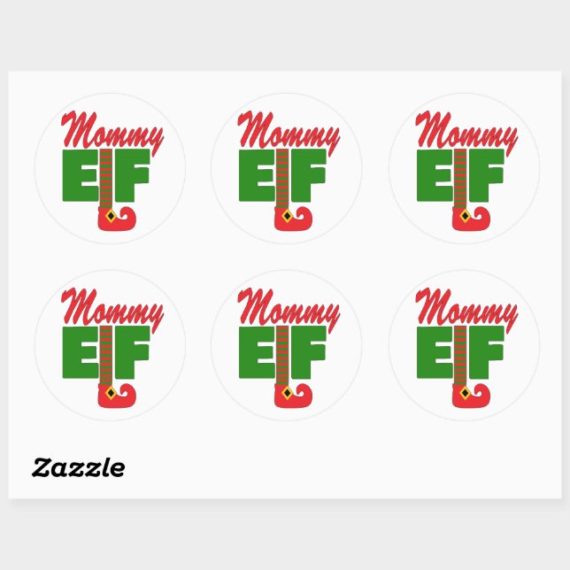 Mummy Elf   Classic Round Sticker (Sheet)