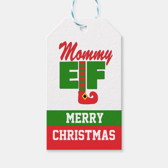 Mummy Elf   Gift Tags (Front)