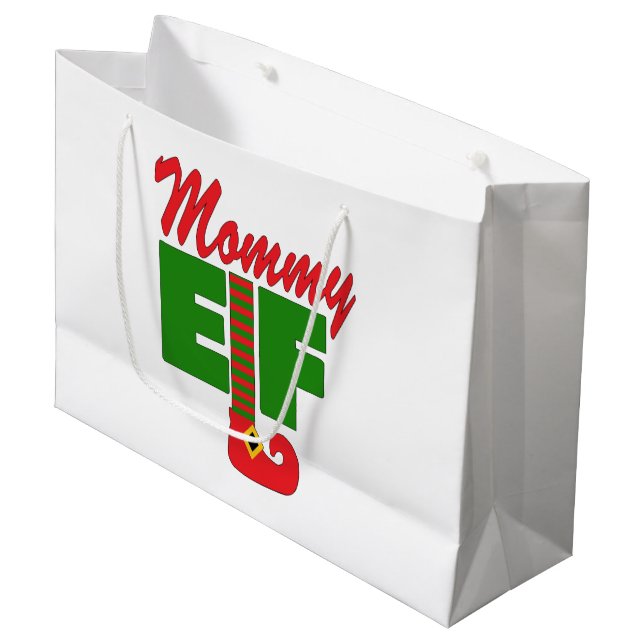 Mummy Elf   Large Gift Bag (Front Angled)