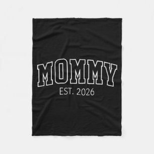 Mummy est 2026 first time mum baby announcement fleece blanket