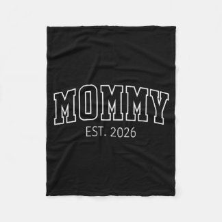 Mummy est 2026 first time mum baby announcement fleece blanket