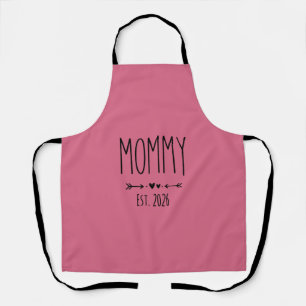 Mummy Est 2026 Pregnancy Minimalist Personalised  Apron