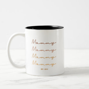 Mummy Established   Mum Gift Earth-Tone Coffee Mug