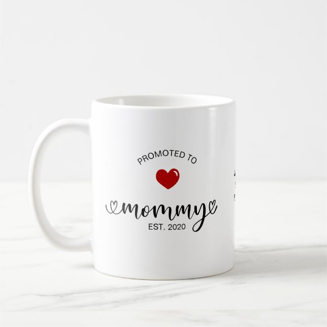 Mummy Established Promoted To Mum Coffee Mug (Left)