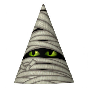 Mummy Eyes Halloween Green ID685 Party Hat