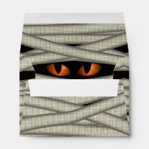 Mummy Eyes Halloween Orange ID685 Envelope