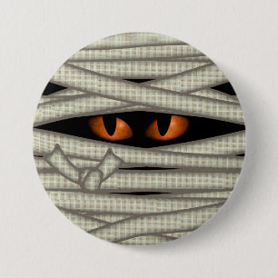 Mummy Eyes Orange ID685 7.5 Cm Round Badge