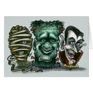 Mummy Frankenstein Dracula Card