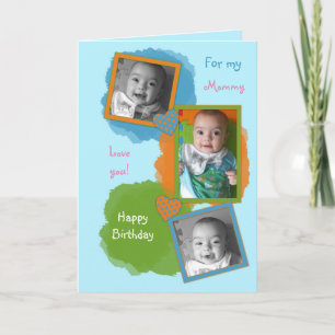 Mummy from little boy Birthday photo Card