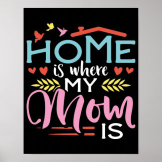 Mummy gift| Home is where my mum is Poster